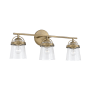 Capital Lighting Madison 3 Light 23" Wide Bathroom Vanity Light Aged Brass