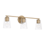 Capital Lighting Portman 3 Light 25" Wide Vanity Light Aged Brass