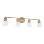 Capital Lighting Portman 4 Light 36" Wide Vanity Light Aged Brass