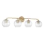 Capital Lighting Dolan 4 Light 34" Wide Vanity Light Matte Brass