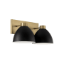 Capital Lighting Ross 2 Light 17" Wide Vanity Light Aged Brass / Black