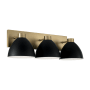 Capital Lighting Ross 3 Light 25" Wide Vanity Light Aged Brass / Black