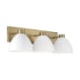 Capital Lighting Ross 3 Light 25" Wide Vanity Light Aged Brass / White