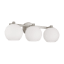 Capital Lighting Ansley 3 Light 23" Wide Vanity Light with Soft White Glass Shades Brushed Nickel