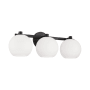 Capital Lighting Ansley 3 Light 23" Wide Vanity Light with Soft White Glass Shades Matte Black