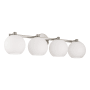 Capital Lighting Ansley 4 Light 31" Wide Vanity Light with Soft White Glass Shades Brushed Nickel