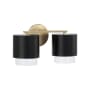 Capital Lighting Weller 2 Light 15" Wide Vanity Light Matte Brass / Black
