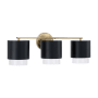 Capital Lighting Weller 3 Light 24" Wide Vanity Light Matte Brass / Black
