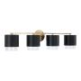 Capital Lighting Weller 4 Light 34" Wide Vanity Light Matte Brass / Black