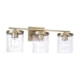 Capital Lighting Vaughn 3 Light 23" Wide Vanity Light Aged Brass