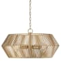 Capital Lighting Kaiya 4 Light 22" Wide Cage Pendant with Hand-Crafted Metal Shade Matte Brass