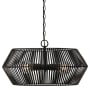 Capital Lighting Kaiya 4 Light 22" Wide Cage Pendant with Hand-Crafted Metal Shade Matte Black