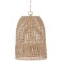 Capital Lighting Naomi 14" Wide Wood Pendant Matte Brass