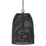 Capital Lighting Naomi 14" Wide Wood Pendant Matte Black