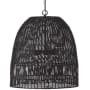 Capital Lighting Naomi 3 Light 24" Wide Wood Pendant Matte Black