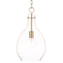 Capital Lighting Brentwood 10" Wide Mini Pendant with Shade Aged Brass