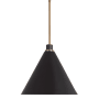 Capital Lighting Bradley 15" Wide Pendant Aged Brass / Black