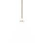 Capital Lighting Bradley 15" Wide Pendant Aged Brass / White