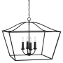 Capital Lighting Grady 4 Light 28" Wide Taper Candle Pendant Black Iron