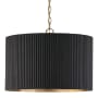 Capital Lighting Donovan 3 Light 20" Wide Wood Pendant with Mango Wood Shade Black Stain / Matte Brass