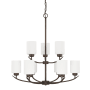 Capital Lighting Dixon 9 Light 28" Wide Chandelier Bronze