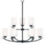 Capital Lighting Dixon 9 Light 28" Wide Chandelier Matte Black
