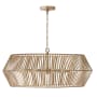 Capital Lighting Kaiya 6 Light 31" Wide Cage Pendant with Hand-Crafted Metal Shade Matte Brass
