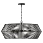 Capital Lighting Kaiya 6 Light 31" Wide Cage Pendant with Hand-Crafted Metal Shade Matte Black
