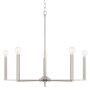 Capital Lighting Portman 5 Light 28" Wide Candle Style Chandelier Brushed Nickel