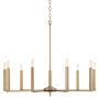 Capital Lighting Portman 9 Light 34" Wide Candle Style Chandelier Aged Brass