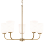 Capital Lighting Lawson 5 Light 26" Wide Chandelier Aged Brass