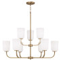 Capital Lighting Lawson 9 Light 32" Wide Chandelier Aged Brass