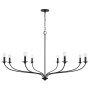 Capital Lighting Dolan 8 Light 52" Wide Candle Style Chandelier Matte Black