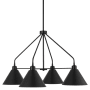 Capital Lighting Alden 4 Light 33" Wide Chandelier Matte Black