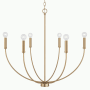 Capital Lighting Ansley 6 Light 30" Wide Taper Candle Style Chandelier Aged Brass