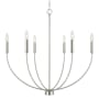 Capital Lighting Ansley 6 Light 30" Wide Taper Candle Style Chandelier Brushed Nickel