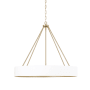 Capital Lighting Weller 4 Light 28" Wide Ring Chandelier Matte Brass / White