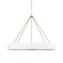 Capital Lighting Weller 6 Light 36" Wide Ring Chandelier Matte Brass / White