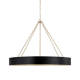 Capital Lighting Weller 6 Light 36" Wide Ring Chandelier Matte Brass / Black