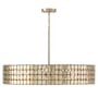 Capital Lighting Eliana 4 Light 31" Wide Drum Chandelier Champagne Brass