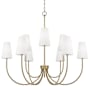 Capital Lighting Averitt 9 Light 46" Wide Chandelier Aged Brass