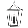 Capital Lighting Grady 4 Light 16" Wide Taper Candle Pendant Black Iron