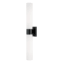 Capital Lighting Sutton 2 Light 5" Wide Bath Bar with Soft White Glass Shades Matte Black