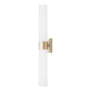 Capital Lighting Sutton 2 Light 5" Wide Bath Bar with Soft White Glass Shades Soft Gold