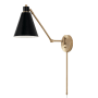 Capital Lighting Bradley 26" Tall Wall Sconce Aged Brass / Black