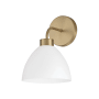 Capital Lighting Ross 11" Tall Bathroom Sconce Aged Brass / White