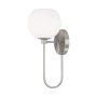 Capital Lighting Ansley 15" Tall Bathroom Sconce with Soft White Glass Shade Brushed Nickel