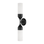 Capital Lighting Devon 2 Light 5" Wide Bath Bar with Soft White Glass Shades Matte Black