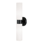 Capital Lighting Theo 2 Light 5" Wide Bath Bar with Soft White Glass Shades Matte Black