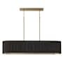 Capital Lighting Donovan 5 Light 44" Wide Drum Chandelier Black Stain / Matte Brass
